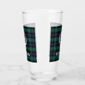 Clan Malcolm Crest Badge en Tartan Glas (Links)