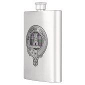 Clan Malcolm Crest & Dress Tartan Flacon (Links)