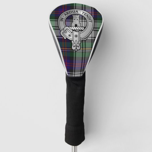 Clan Malcolm Crest & Dress Tartan Golf Head Hoesje Golfheadcover (Voorkant)