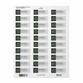 Clan Malcolm Crest over Tartan Etiket (Full Sheet)