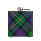 Clan Malcolm Crest over Tartan Heupfles (Achterkant)