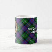 Clan Malcolm Crest over tartan Koffiemok (Center)