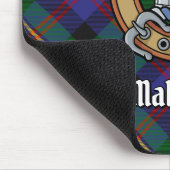 Clan Malcolm Crest over tartan Muismat (Hoek)