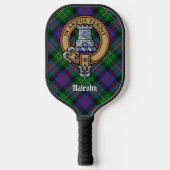 Clan Malcolm Crest over tartan Pickleball Paddle (Voorkant)