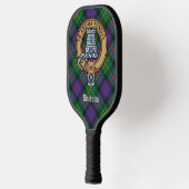Clan Malcolm Crest over tartan Pickleball Paddle (Links)