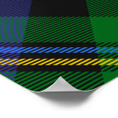 Clan Malcolm Crest over Tartan Poster (Hoek)