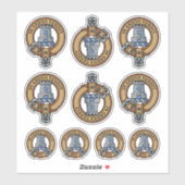 Clan Malcolm Crest Sticker Set (Vel)
