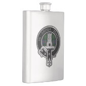 Clan Malcolm Crest & Tartan Flask Flacon (Rechts)