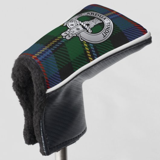 Clan Malcolm Crest & Tartan Golfheadcover (3/4 voorkant)