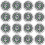 Clan Malcolm Crest & Tartan Knot Sticker (Voorkant)