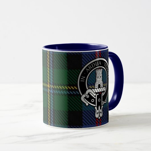 Clan Malcolm Crest & Tartan Mok (Voorkant rechts)