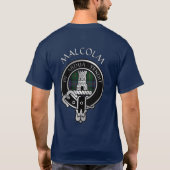 Clan Malcolm Crest & Tartan T-Shirt (Achterkant)