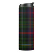 Clan Malcolm Plaid Custom Thermische Tumbler Thermosbeker (Gedraaid links)