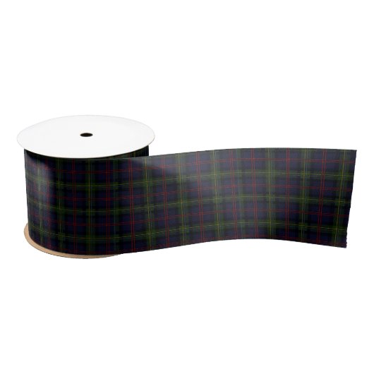 Clan Malcolm Plaid Tartan Groen Paarse Zwart Check Satijnen Lint (Spoel)