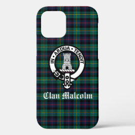 Clan Malcolm Tartan en Crest Case-Mate iPhone Case