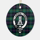Clan Malcolm Tartan en Crest Keramisch Ornament (Links)