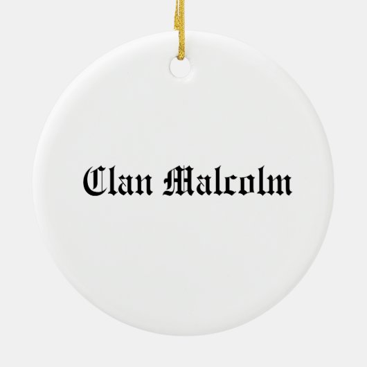 Clan Malcolm Tartan en Crest Keramisch Ornament (Achterkant)