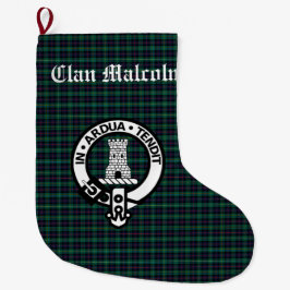 Clan Malcolm Tartan en Wapen Grote Kerstsok