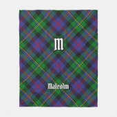 Clan Malcolm Tartan Fleece Deken (Voorkant)