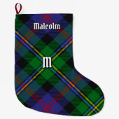 Clan Malcolm Tartan Grote Kerstsok (Voorkant)