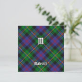 Clan Malcolm Tartan Kaart (Staand voorkant)