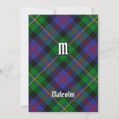 Clan Malcolm Tartan Kaart (Voorkant)