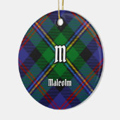 Clan Malcolm Tartan Keramisch Ornament (Links)