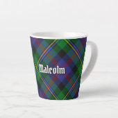 Clan Malcolm Tartan Latte Mok (Rechterhoek)