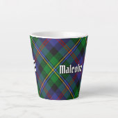 Clan Malcolm Tartan Latte Mok (Voorkant)