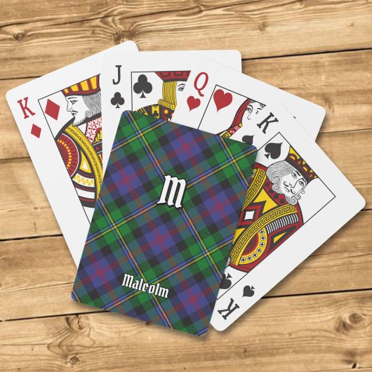 Clan Malcolm Tartan Pokerkaarten