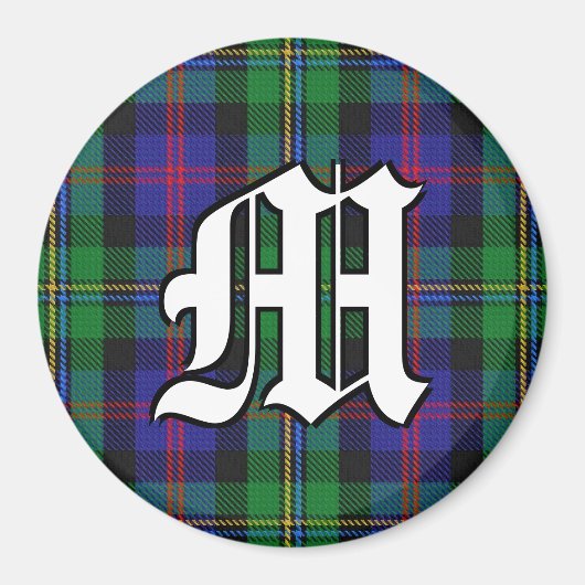 Clan Malcolm Tartan Pset Accents Magneet (Voorkant)