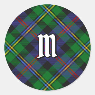 Clan Malcolm Tartan Ronde Sticker