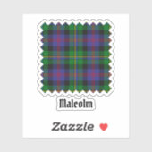 Clan Malcolm Tartan Sticker (Vel)
