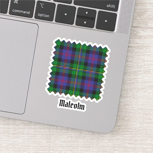 Clan Malcolm Tartan Sticker (Detail)