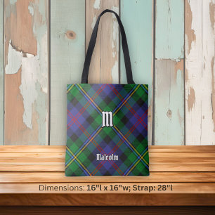 Clan Malcolm Tartan Tote Bag