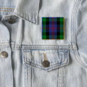 Clan Malcolm Tartan Vierkante Button 5,1 Cm (In situ)