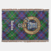 Clan Malcolm Wapen boven Tartan Deken (Voorkant)