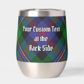 Clan Malcolm Wapen over Tartan (Achterkant)