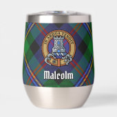 Clan Malcolm Wapen over Tartan (Voorkant)