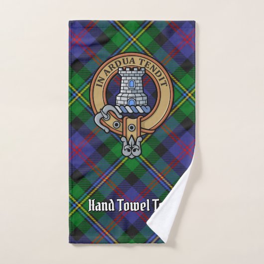 Clan Malcolm Wapen over Tartan Bad Handdoek (Handdoek)