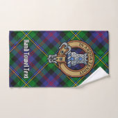 Clan Malcolm Wapen over Tartan Bad Handdoek (Handdoek)