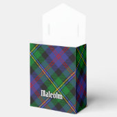 Clan Malcolm Wapen over Tartan Bedankdoosjes (Geopend)