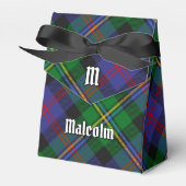 Clan Malcolm Wapen over Tartan Bedankdoosjes (Voorkant Zijde)