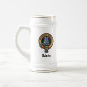 Clan Malcolm Wapen over Tartan Bierpul (Links)