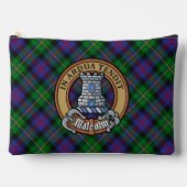 Clan Malcolm Wapen over Tartan Etui (Voorkant)