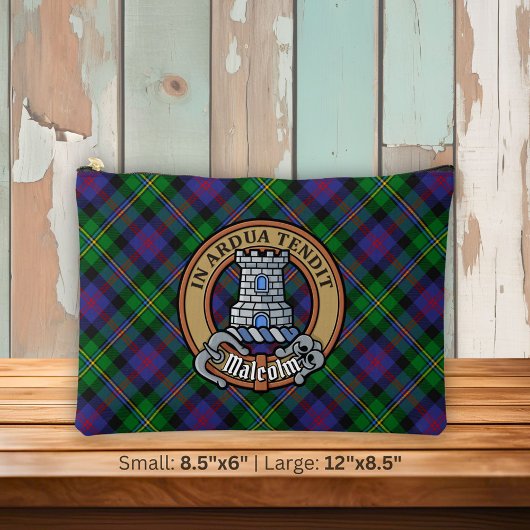 Clan Malcolm Wapen over Tartan Etui