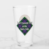 Clan Malcolm Wapen over Tartan Glas (Achterkant)