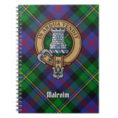Clan Malcolm Wapen over Tartan Notitieboek (Voorkant)