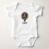 Clan Malcolm Wapen over Tartan Romper (Voorkant)