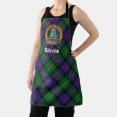 Clan Malcolm Wapen over Tartan Schort (Insitu)